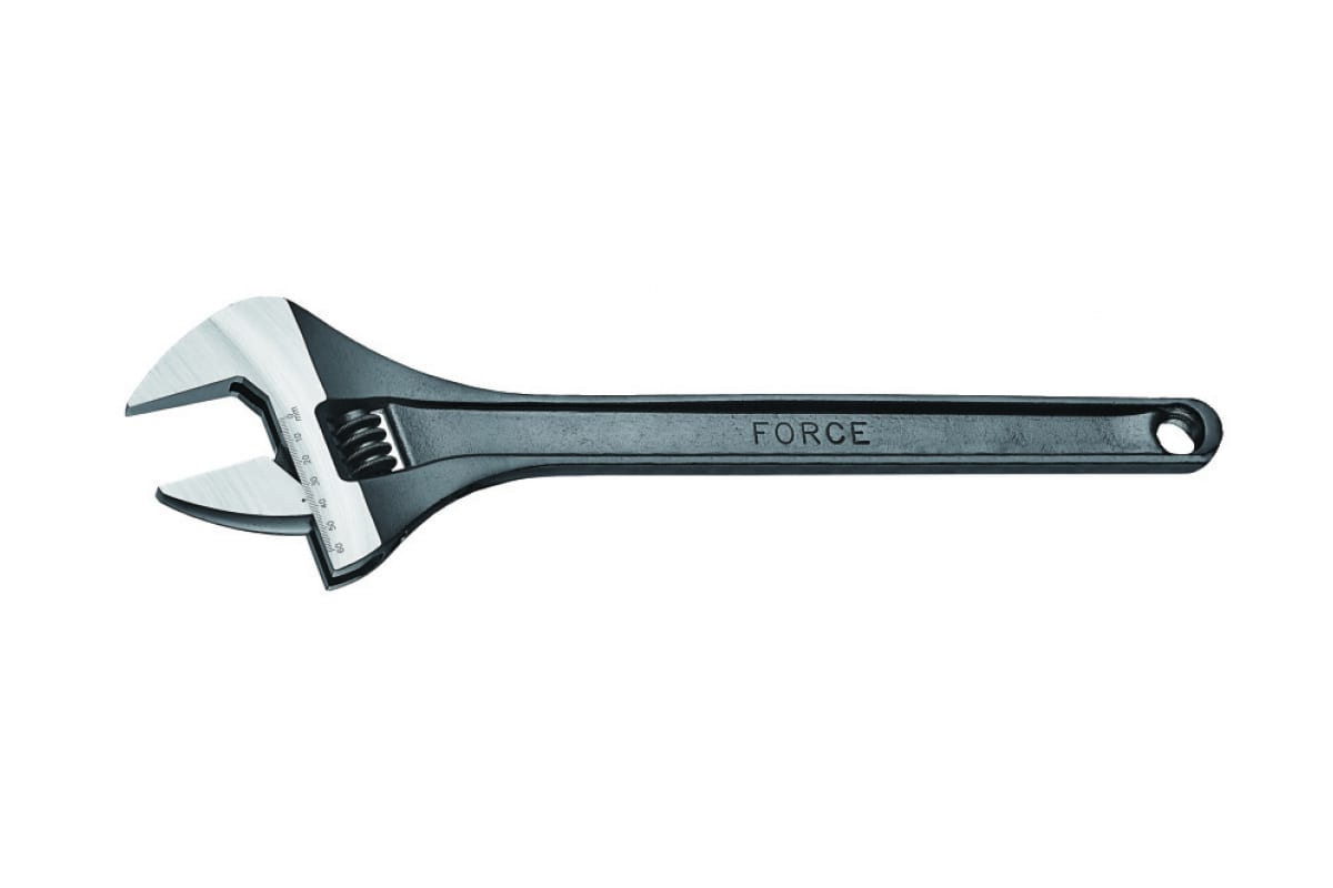 FORCE Ключ разводной Шведский с удлиннен. узкими губками 31 мм зев, L=250mm и ручкой в пла