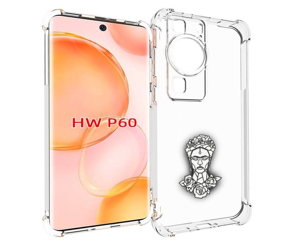 

Чехол MyPads девушка с цветами с гранями женский для Huawei P60, Tocco