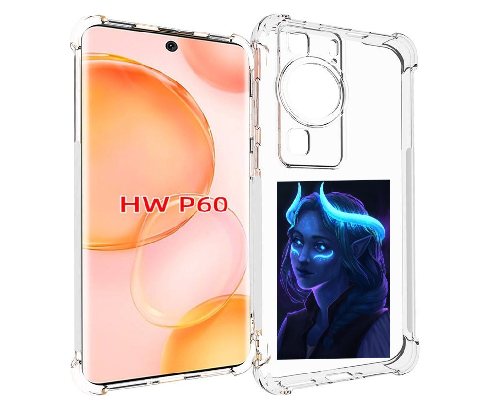 

Чехол MyPads девушка синяя ледяная женский для Huawei P60, Tocco