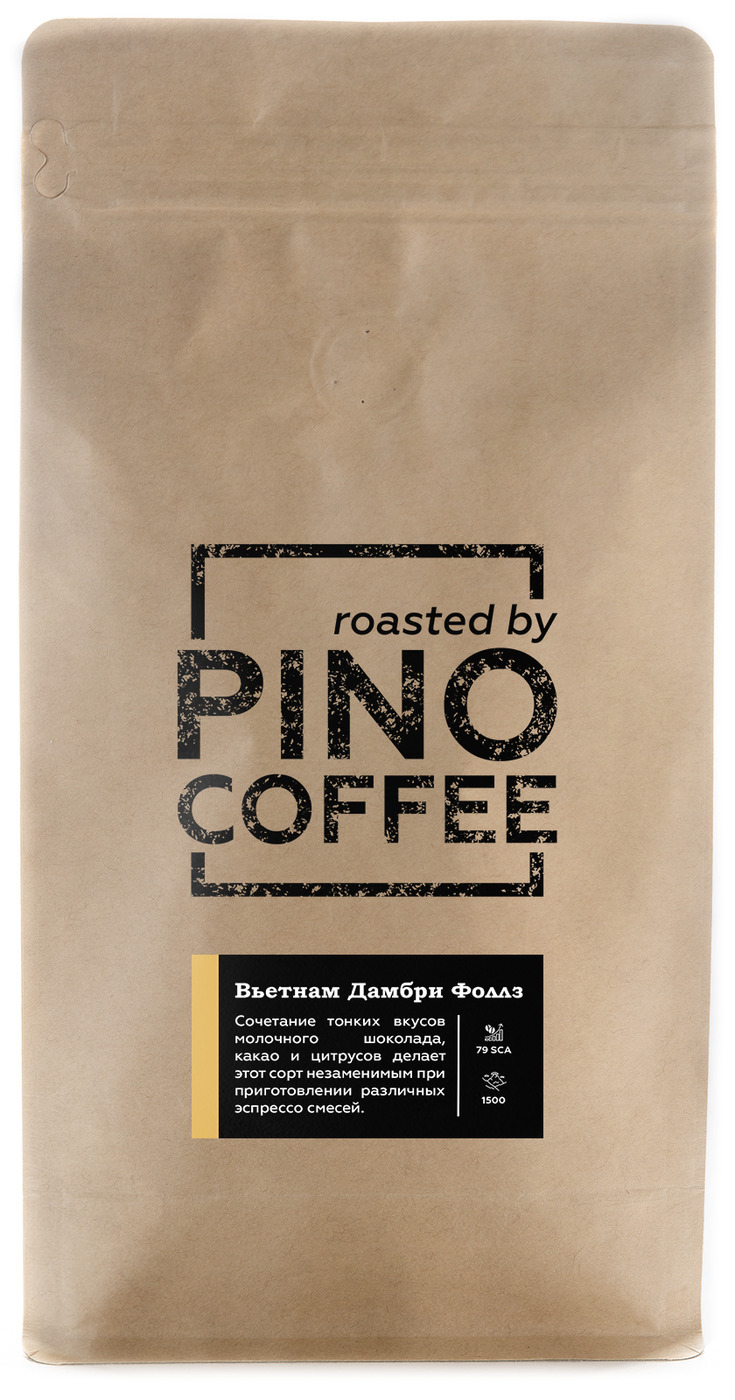 

Свежеобжаренный кофе PINOCOFFEE Вьетнам Дамбри Фоллз 500 гр в зернах, Dambri