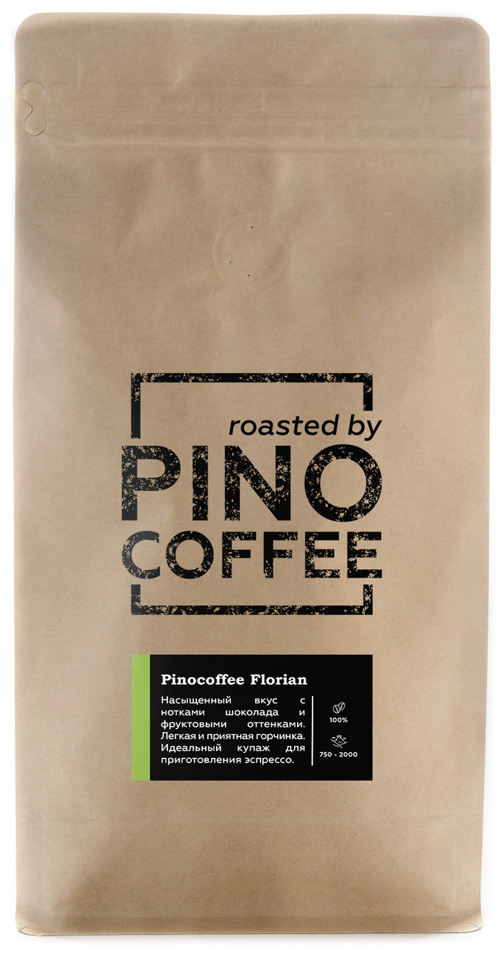 

Свежеобжаренный кофе PINOCOFFEE Pinocoffee Florian (купаж) 500 гр в зернах, Florian