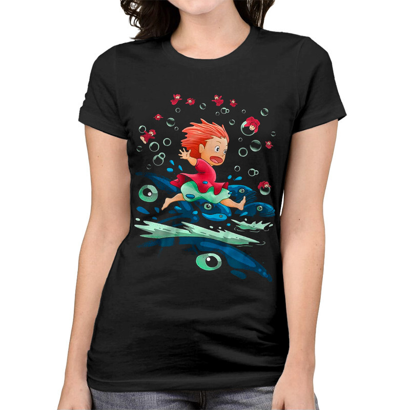 

Футболка женская Dream Shirts Рыбка Поньо 997183111 черная XL, Рыбка Поньо 997183111