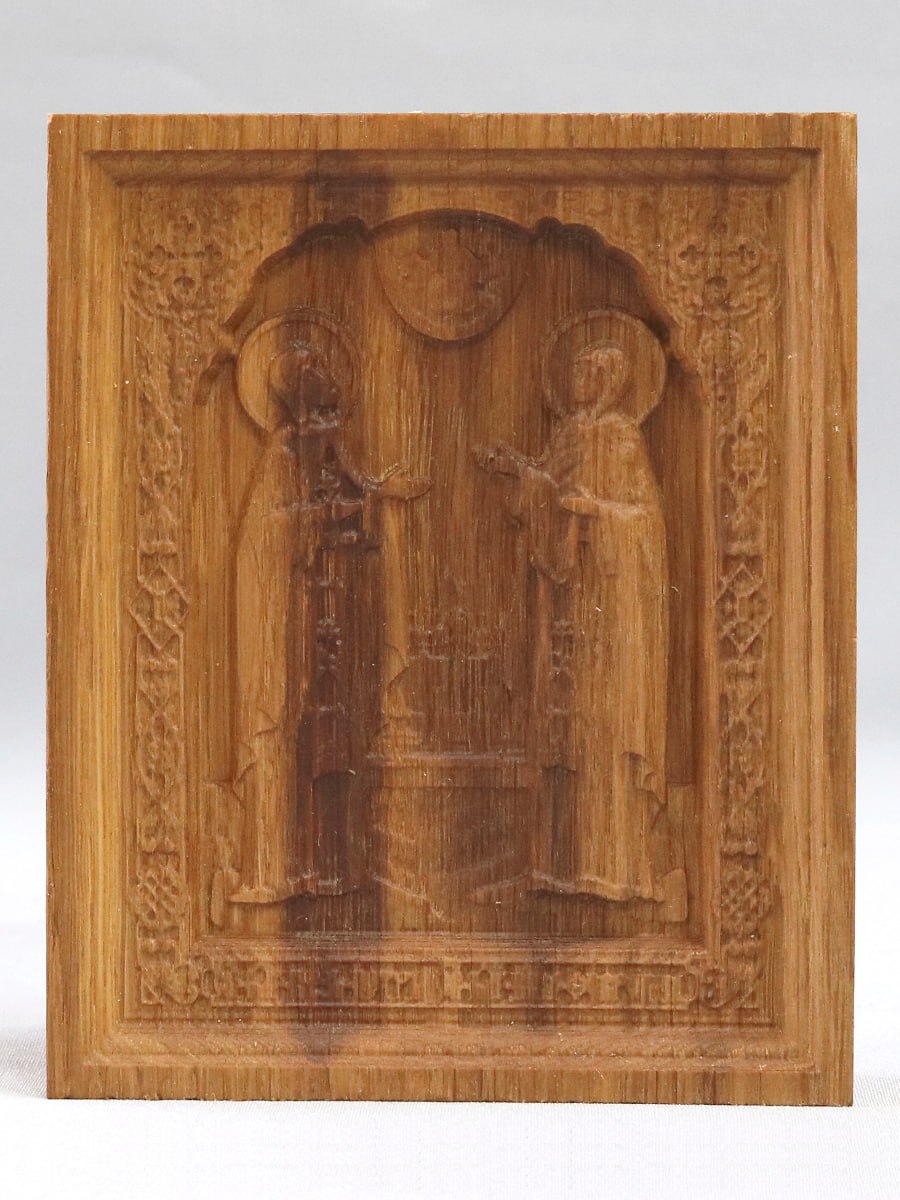 Икона Петра и Февронии BOGATAstudio деревянная освященная