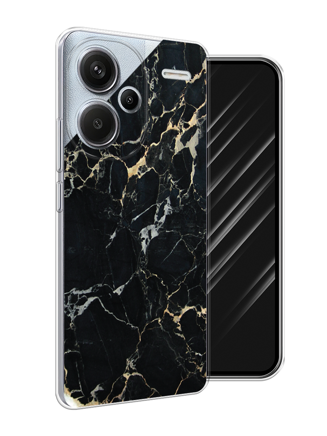 

Чехол Awog на Redmi Note 13 Pro+ "Черный мрамор уголок", Черный;золотистый, 320250-1