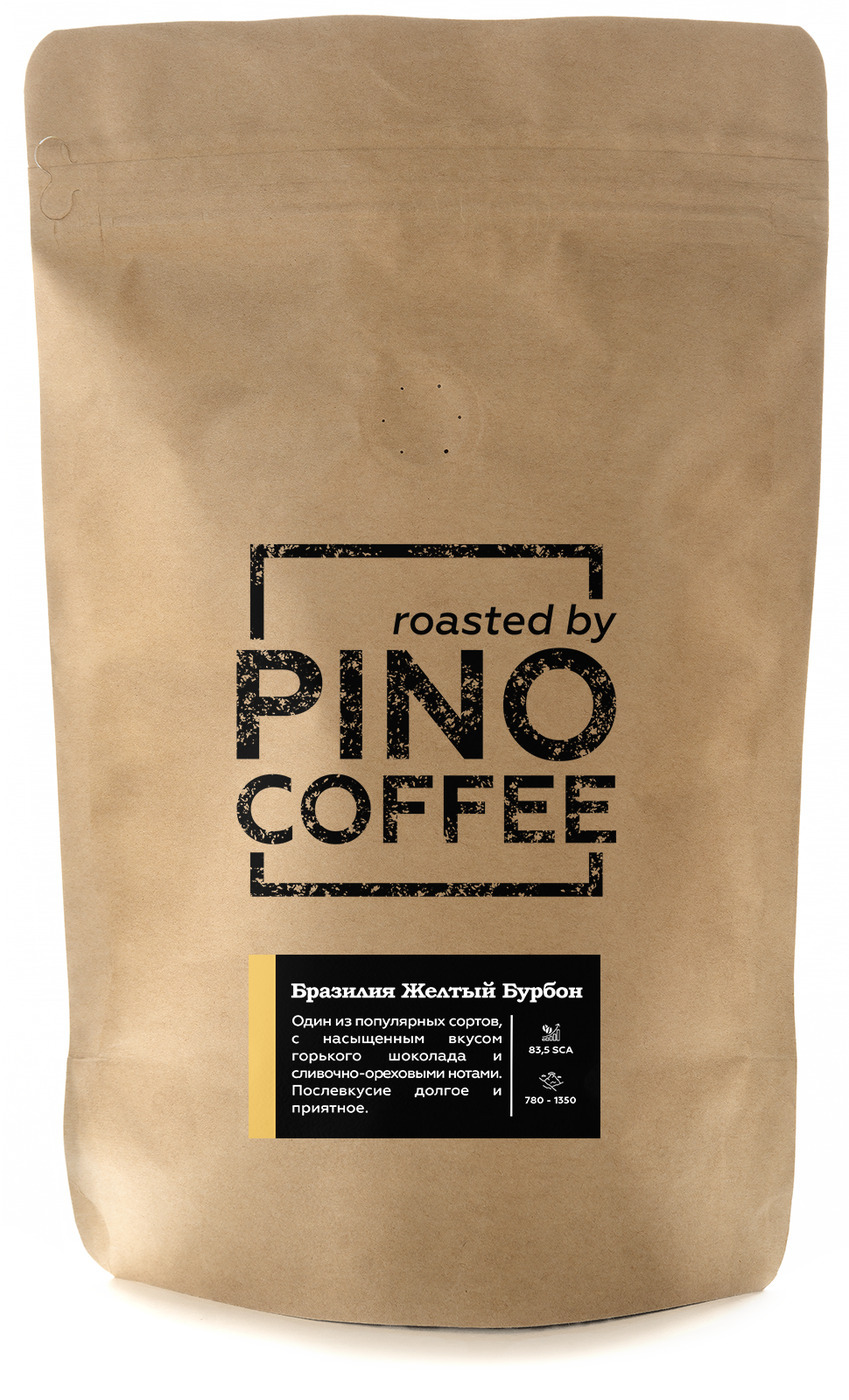 

Свежеобжаренный кофе PINOCOFFEE Бразилия Желтый Бурбон 250 гр в зернах, Bourbon