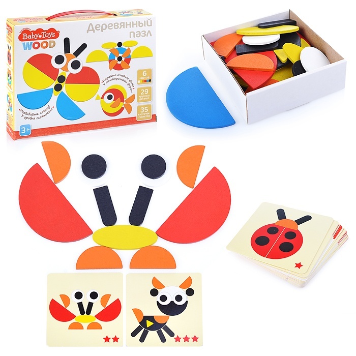 

Деревянная игрушка Десятое Королевство 29 эл Baby Toys, Разноцветный, 29 эл Baby Toys