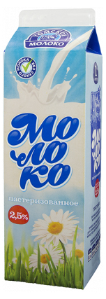 

Молоко Томское молоко пастеризованное 2,5% бзмж 1 л