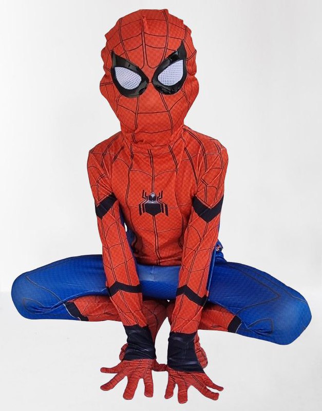 Карнавальный костюм Человек, Паук (красный-голубой) А4, 140 интерактивная маска hasbro человек паук со звуком