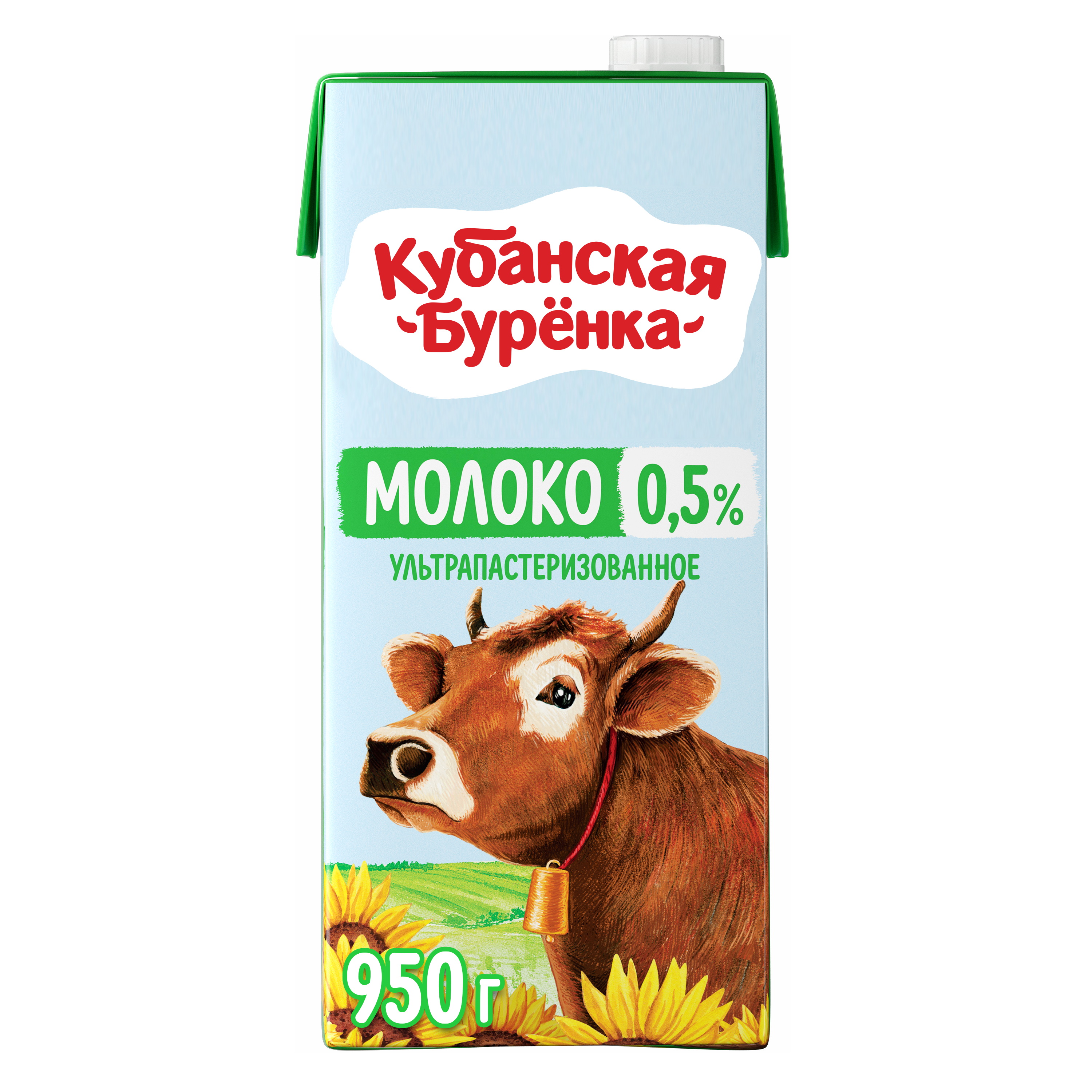 

Молоко Кубанская бурёнка ультрапастеризованное 0,5% 950 мл бзмж
