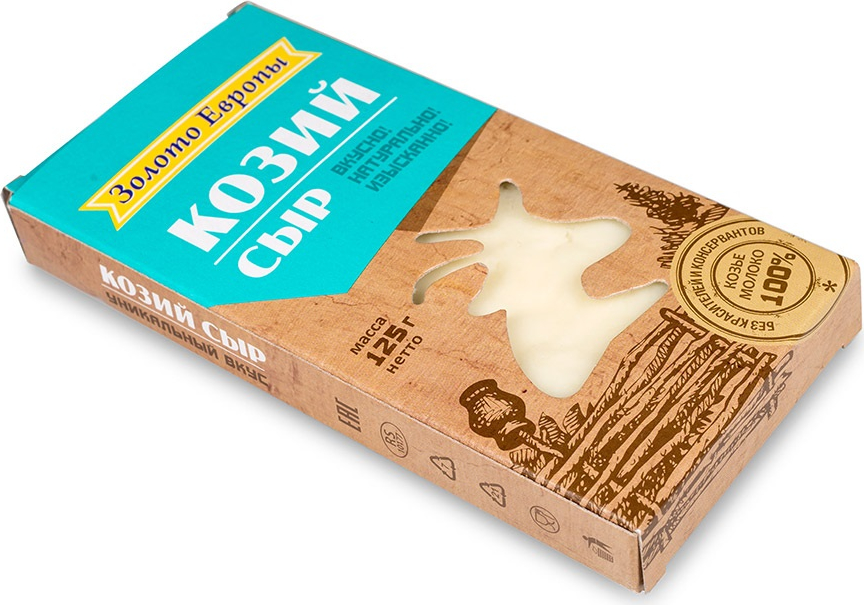 

Сыр полутвердый Золоты Европы козий 40% 125 г