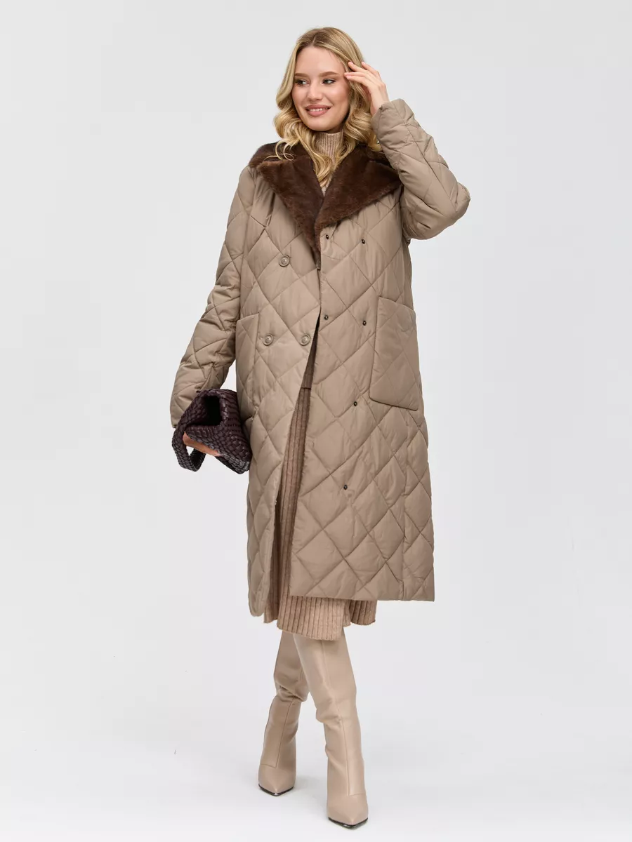 

Пальто женское LAWINTER 83707 коричневое 50 RU, Коричневый, 83707