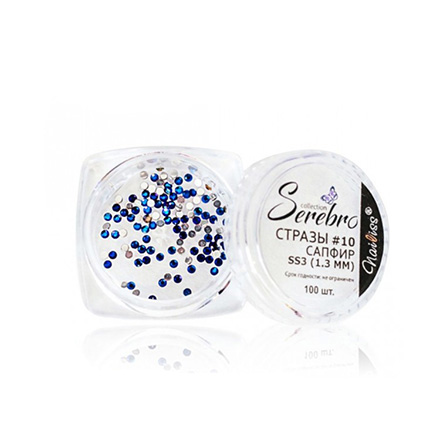 

Набор Serebro Стразы стеклянные №10 Сапфир, 1,3 мм, 100 шт., 2 шт.