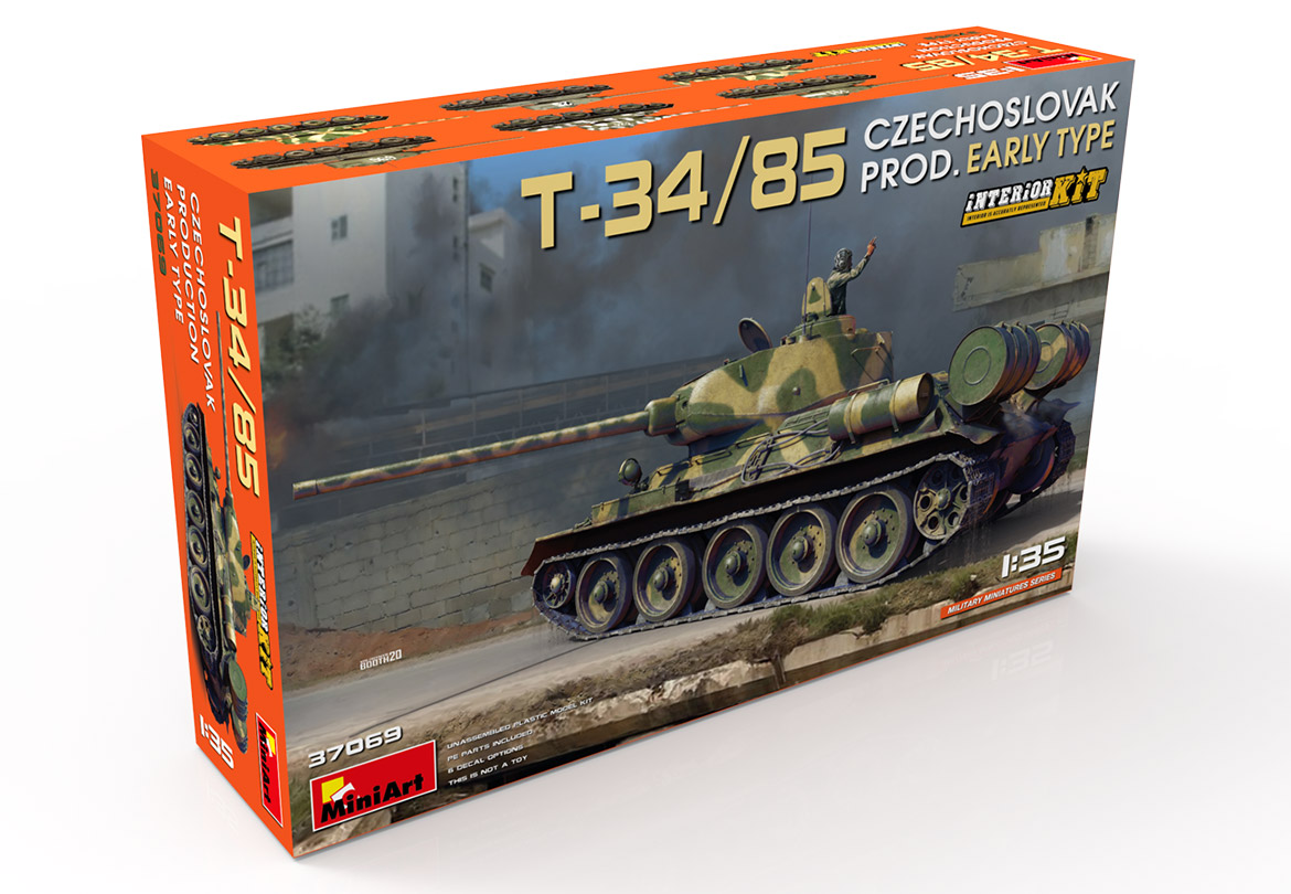 

Сборная модель MiniArt 1/35 Т-34/85 Чехословацкого Производства С Интерьером 37069