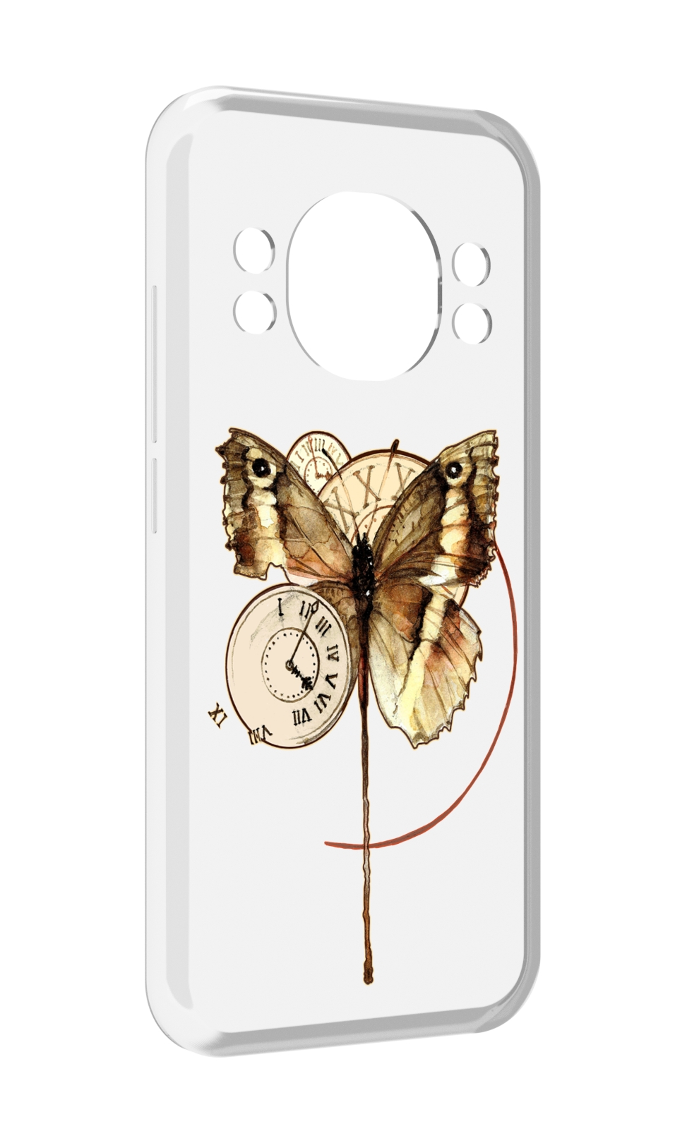 

Чехол MyPads старинные часы с бабочкой для Doogee S98 / S98 Pro, Прозрачный, Tocco