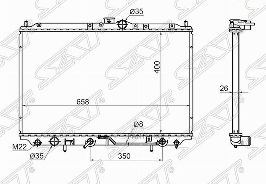 

SAT Радиатор MITSUBISHI CARISMA 96-98/SPACE STAR 98-05