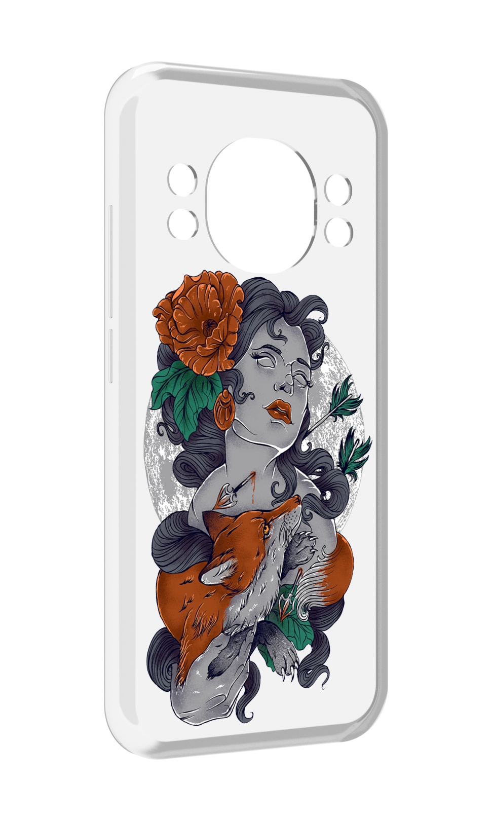 

Чехол MyPads темная девушка с лисой для Doogee S98 / S98 Pro, Прозрачный, Tocco