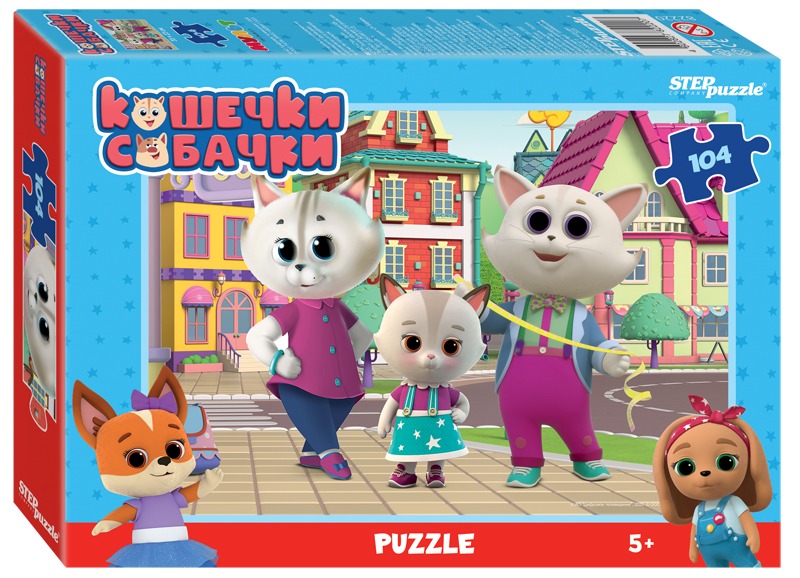 

Пазл Кошечки и собачки, 104 элемента Step Puzzle 82220, 82220