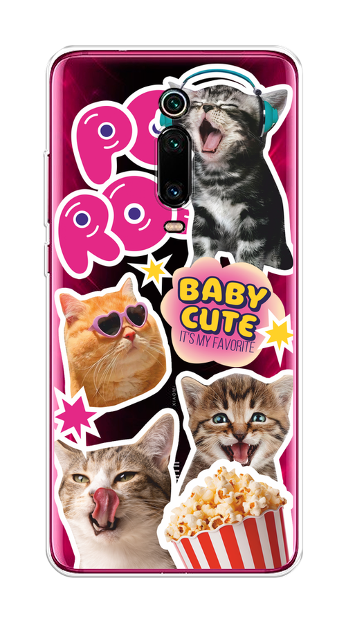

Чехол на Xiaomi Redmi K20/K20 Pro/Xiaomi Mi 9T/9T Pro "Popcorn cats", Серый;коричневый;розовый, 35850-1