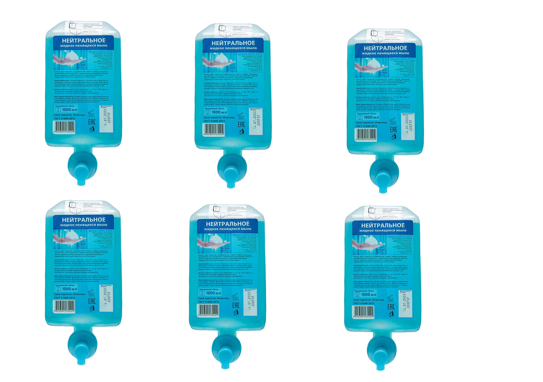 Картридж с жидким мылом-пеной (Kimberly-Clark Aquarius), Нейтральное, синее, 1 л, KEMAN,