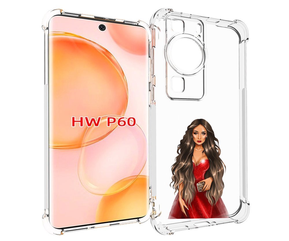 

Чехол MyPads девушка-в-вечернем-платье женский для Huawei P60, Tocco