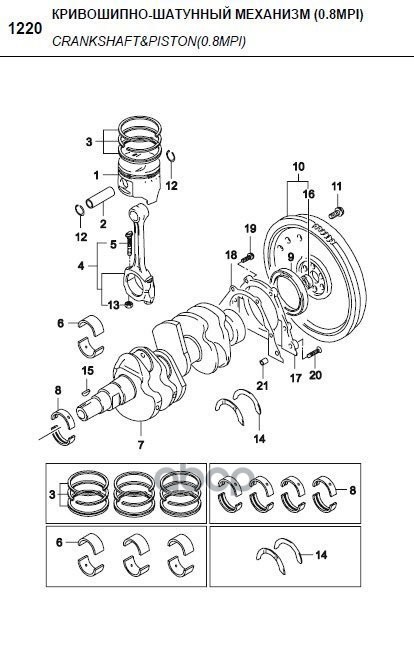 

Палец Поршневой Chevrolet: Spark (M100) -1998-2006, Spark (M200) -2005-2017 GENERAL MOTORS