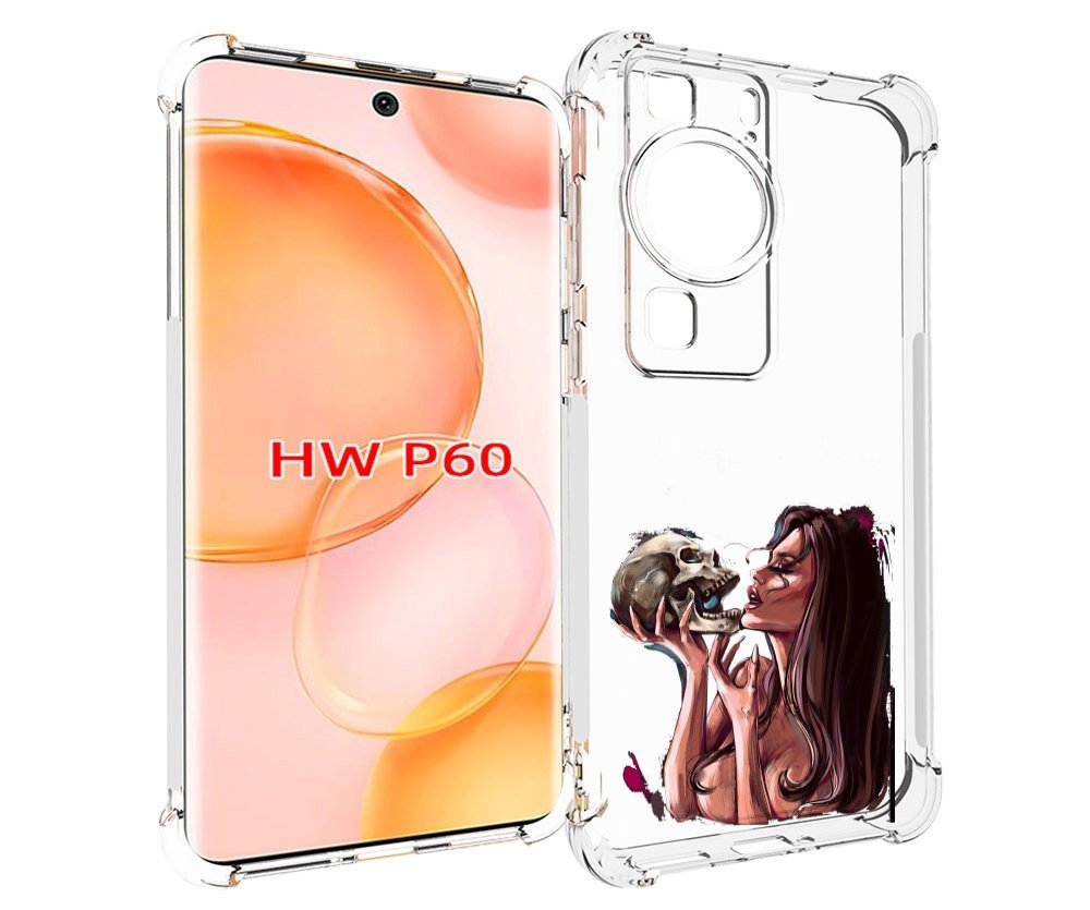 

Чехол MyPads девушка-модель-с-черепом для Huawei P60, Tocco
