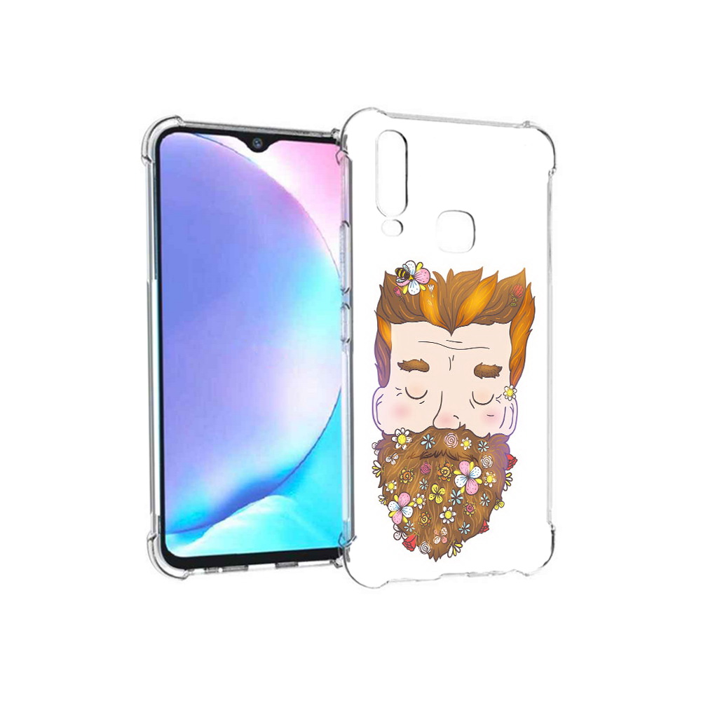 

Чехол MyPads Tocco для Vivo Y17 мужчина с цветами в бороде (PT136369.382.489), Tocco