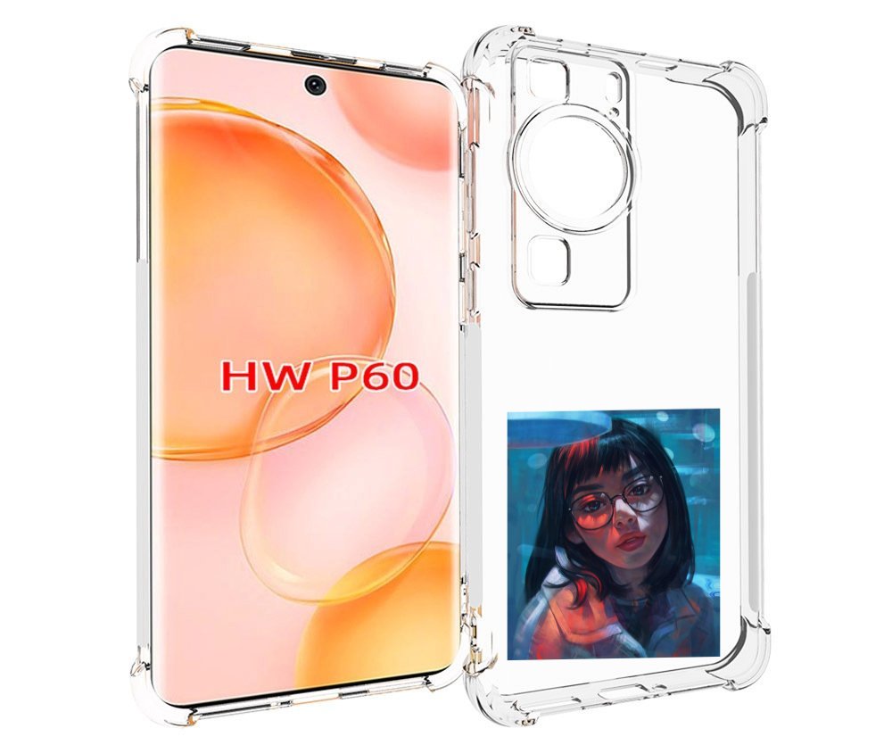 

Чехол MyPads девушка-под-красным-светом для Huawei P60, Tocco