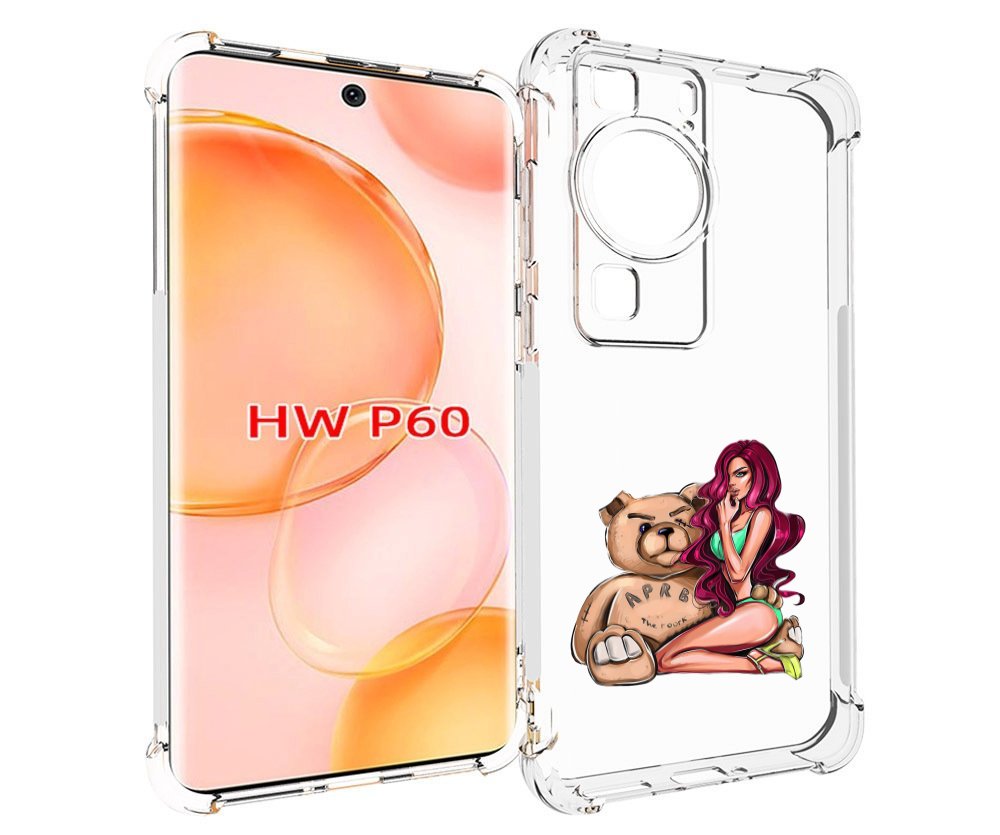 

Чехол MyPads девушка-с-большим-плюшевым-мишкой для Huawei P60, Tocco
