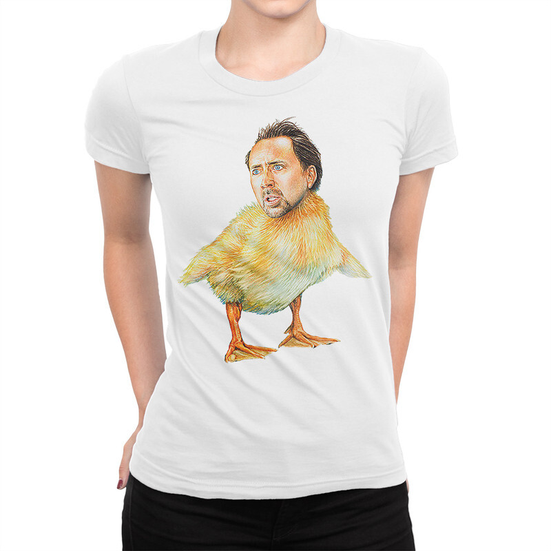 фото Футболка женская dream shirts николас кейдж утёнок 997190111 белая m