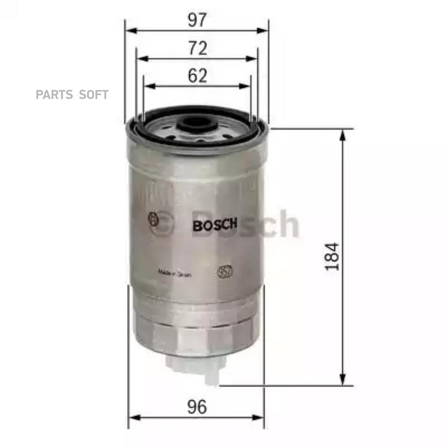 

BOSCH Фильтр топливный [H195 D97] Iveco