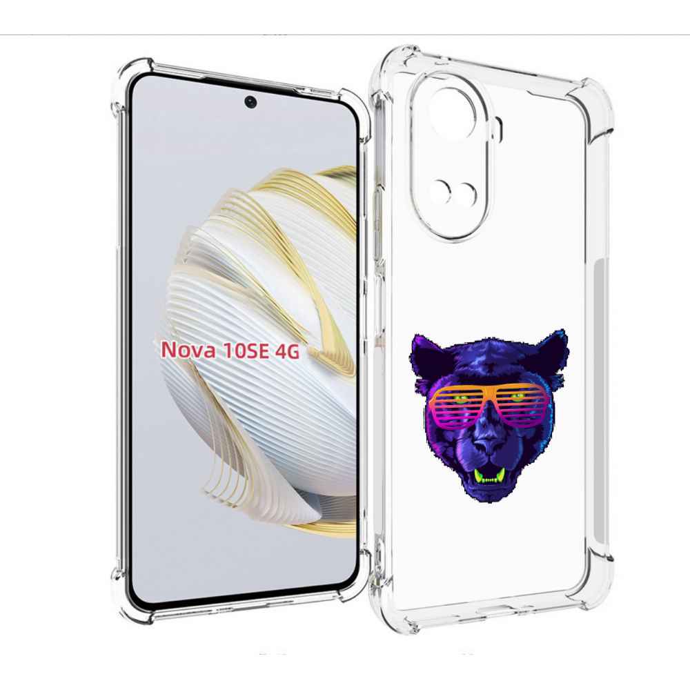 

Чехол MyPads фиолетовая пума в очках для Huawei Nova 10 SE, Прозрачный, Tocco