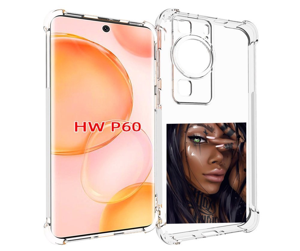 

Чехол MyPads девушка-с-зелеными-глазами-яркими для Huawei P60, Tocco
