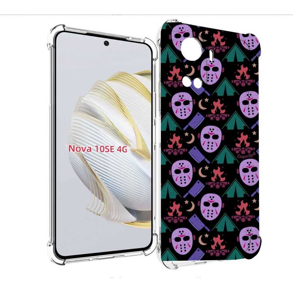 

Чехол MyPads фиолетовые маски для Huawei Nova 10 SE, Прозрачный, Tocco