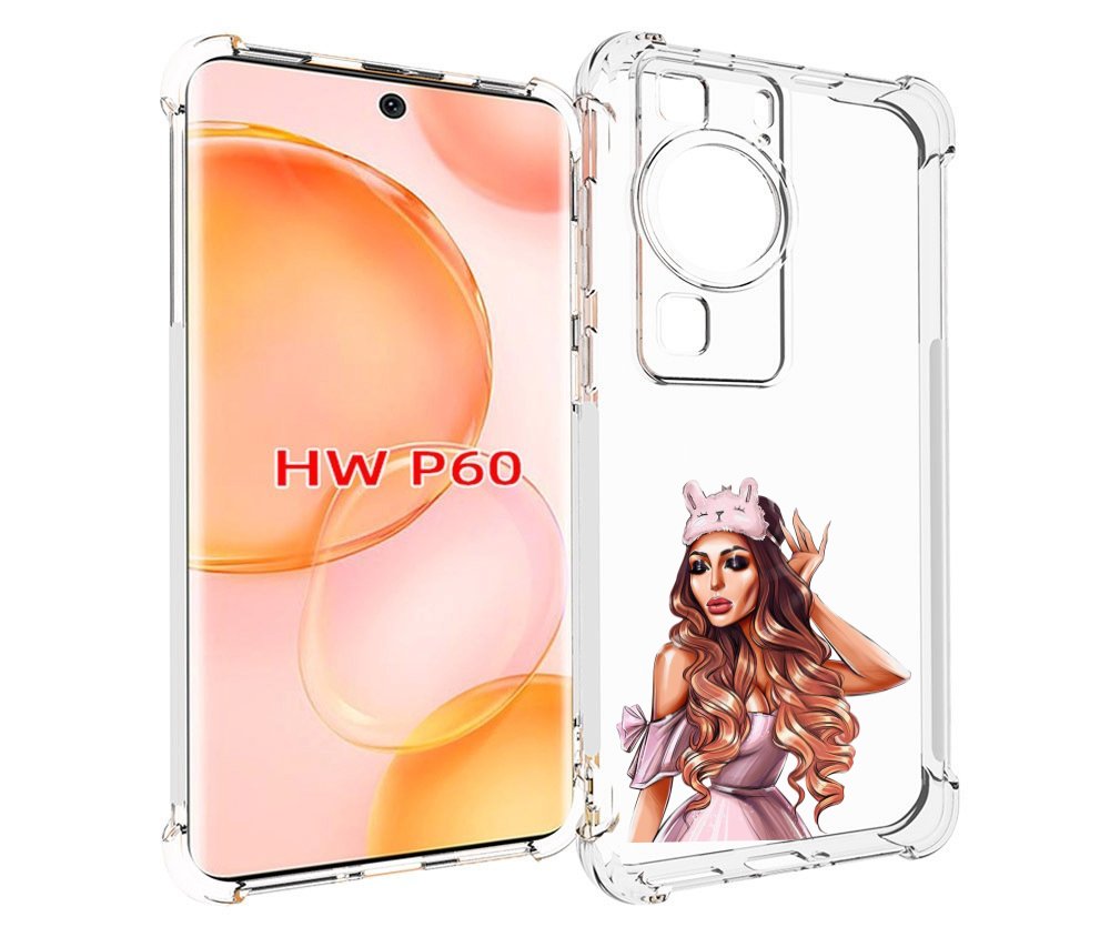 

Чехол MyPads девушка-с-маской-для-сна женский для Huawei P60, Tocco