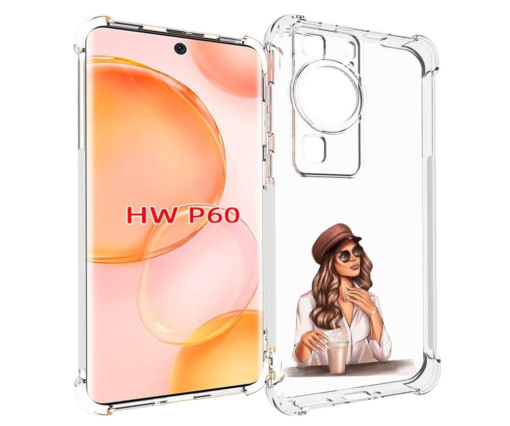 

Чехол MyPads девушка-с-милкшейком женский для Huawei P60, Tocco