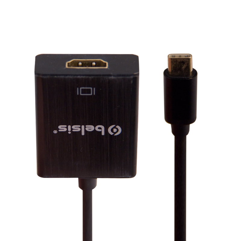 Переходник адаптер USB 3.1 Type C (m) - HDMI (f), 0,15 м, чёрный BW8906