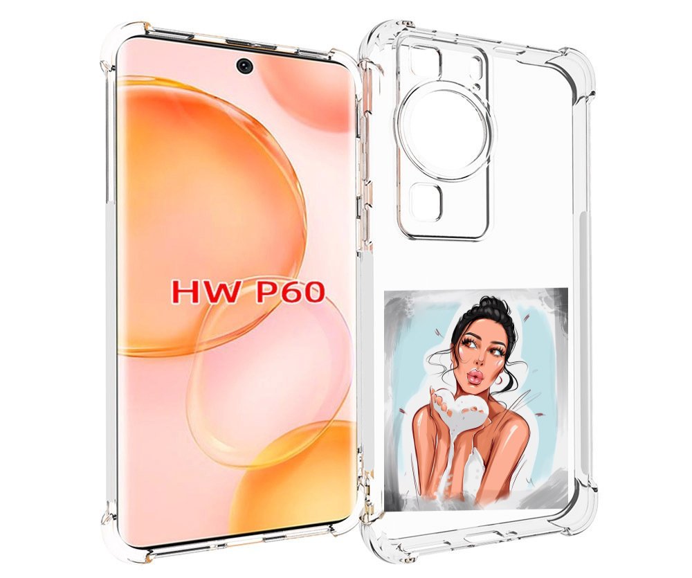 

Чехол MyPads девушка-с-пеной женский для Huawei P60, Tocco