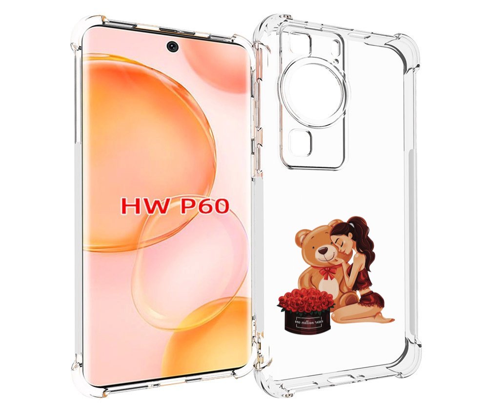 

Чехол MyPads девушка-с-подарками женский для Huawei P60, Tocco