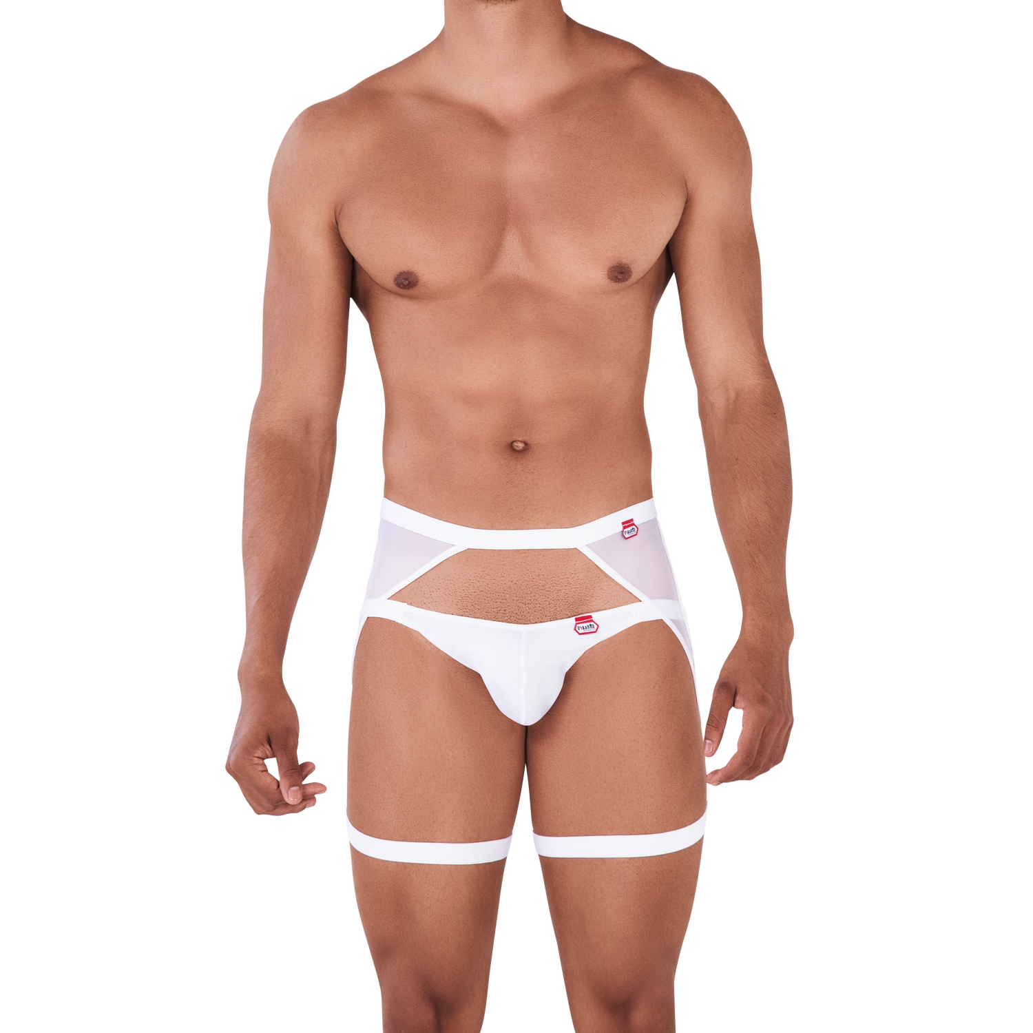 фото Мужские трусы джоки белые с поясом pikante magno jockstrap 034301 р.46 l