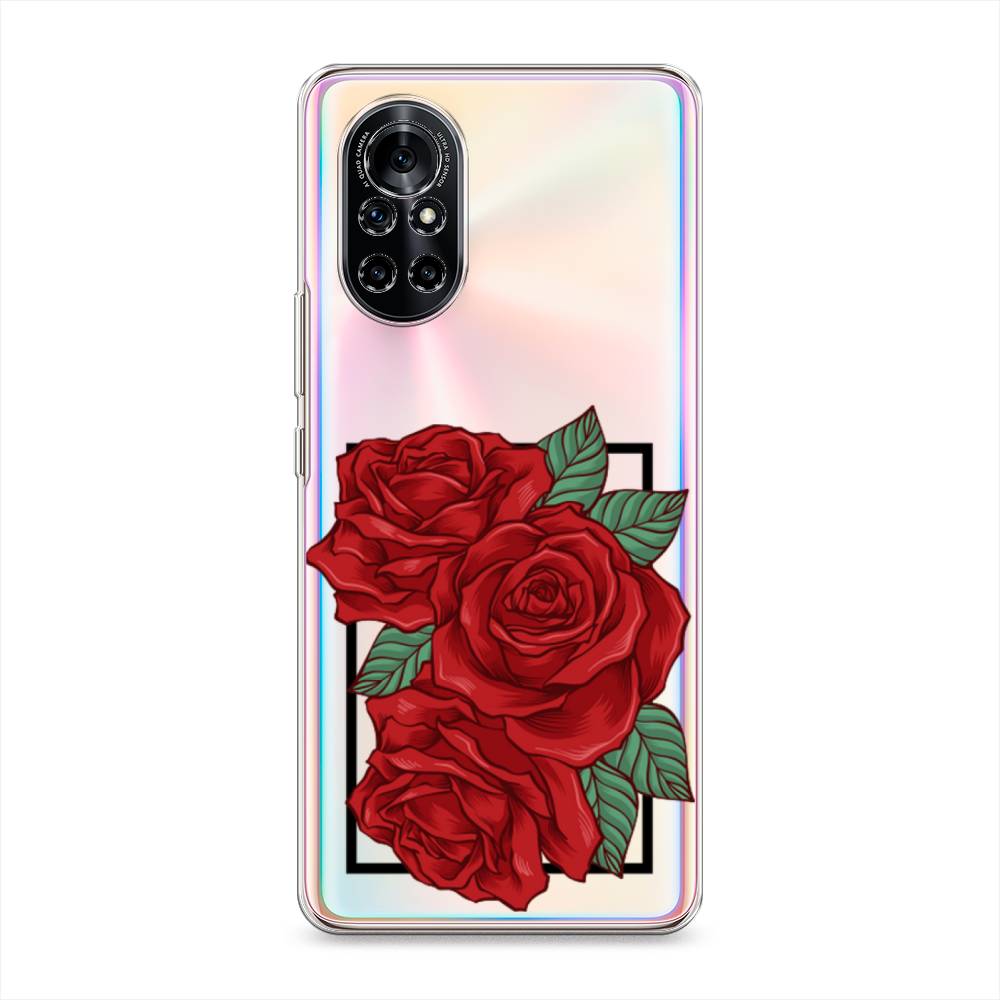 

Чехол на Honor V40 Lite "Три алые розы", Красный, 6105750-2