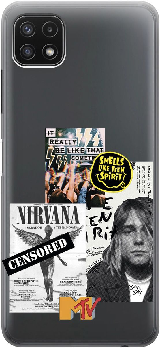 

Силиконовый чехол на Samsung Galaxy A22s 5G "Nirvana" прозрачный, Прозрачный;белый, 5638