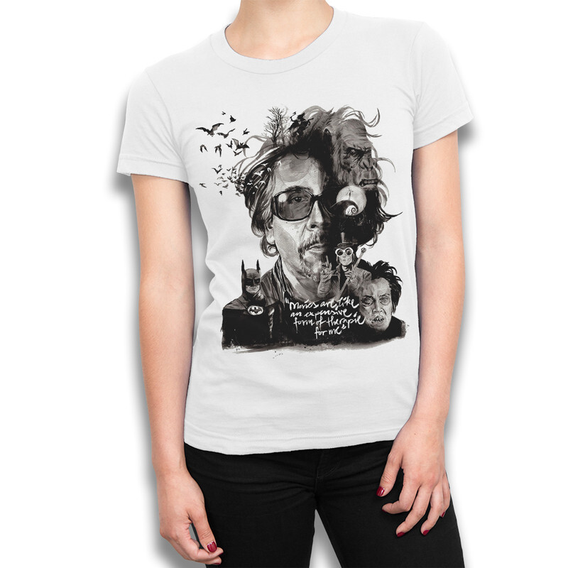 

Футболка женская Dream Shirts Тим Бёртон 999558111 белая XL, Тим Бёртон 999558111