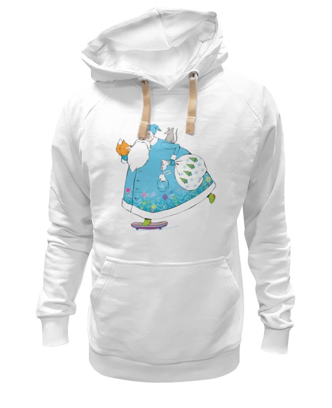 

Худи унисекс Printio Дед мороз на скейте белое 2XL, Белый, Дед мороз на скеите