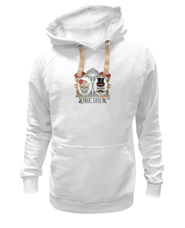 

Худи унисекс Printio Настоящая любовь белое 2XL, Белый, Настоящая любовь