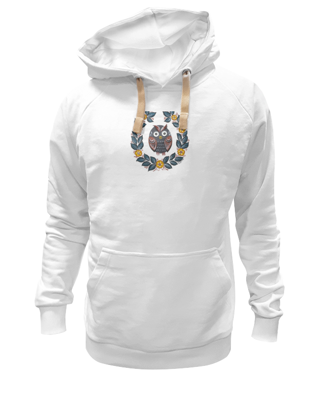 

Худи унисекс Printio Сова в цветах белое 2XL, Белый, Сова в цветах