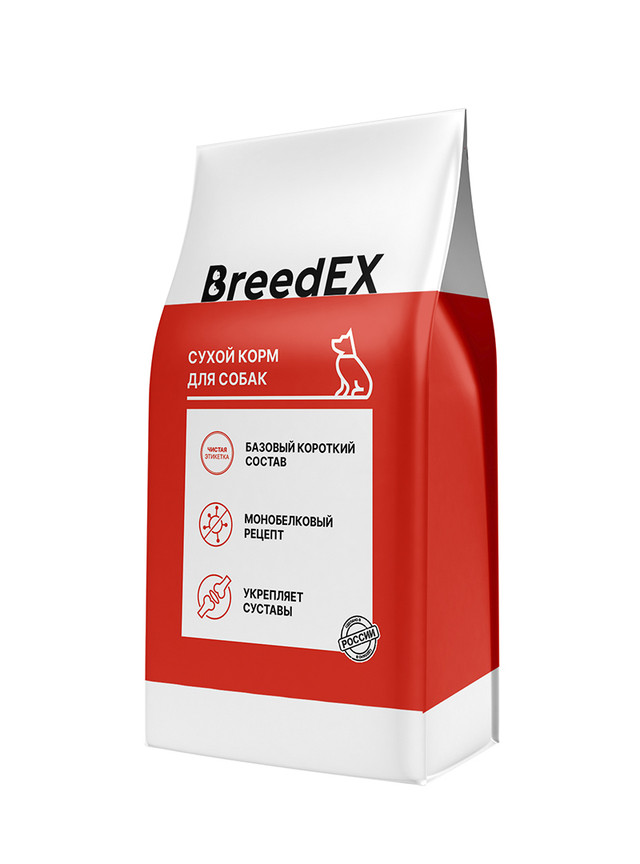 фото Сухой корм для собак крупных и средних пород breedex курица, 2кг