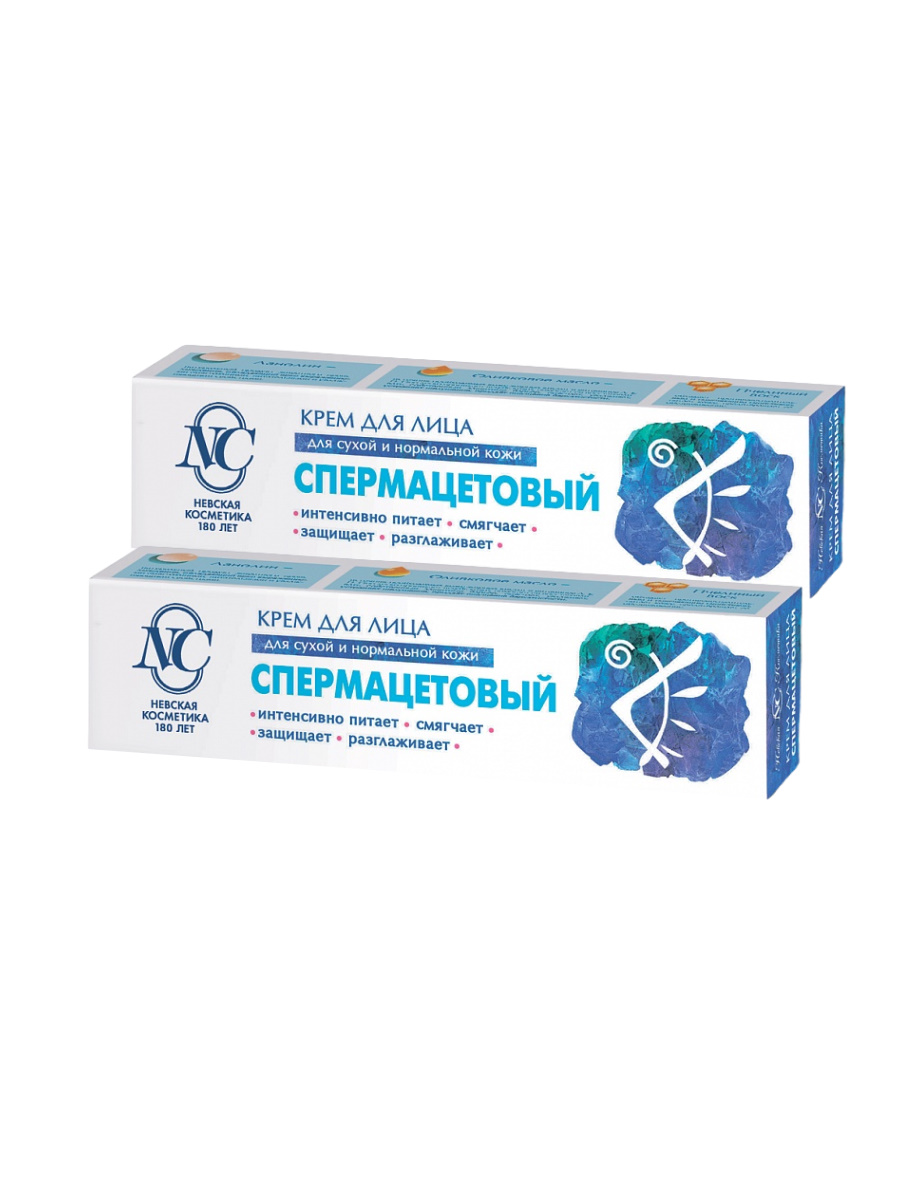 Комплект Крем для лица Невская Косметика Спермацетовый 40 мл х 2 шт.