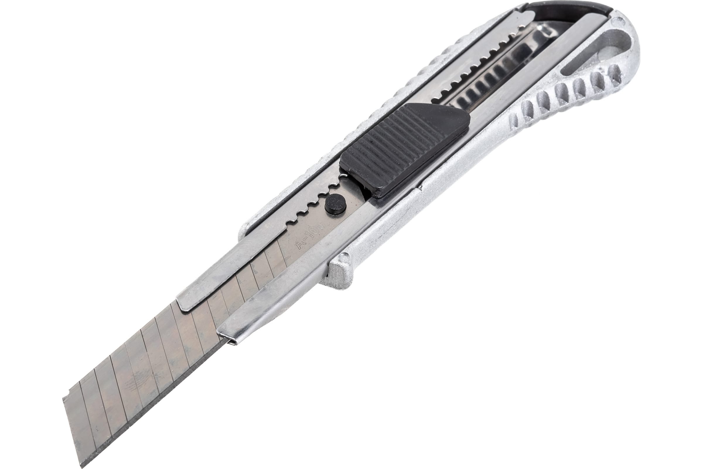 Монтажник Нож со смен. лезвием 18мм, алюминиевый корпус, кнопка Easy Slider 600507