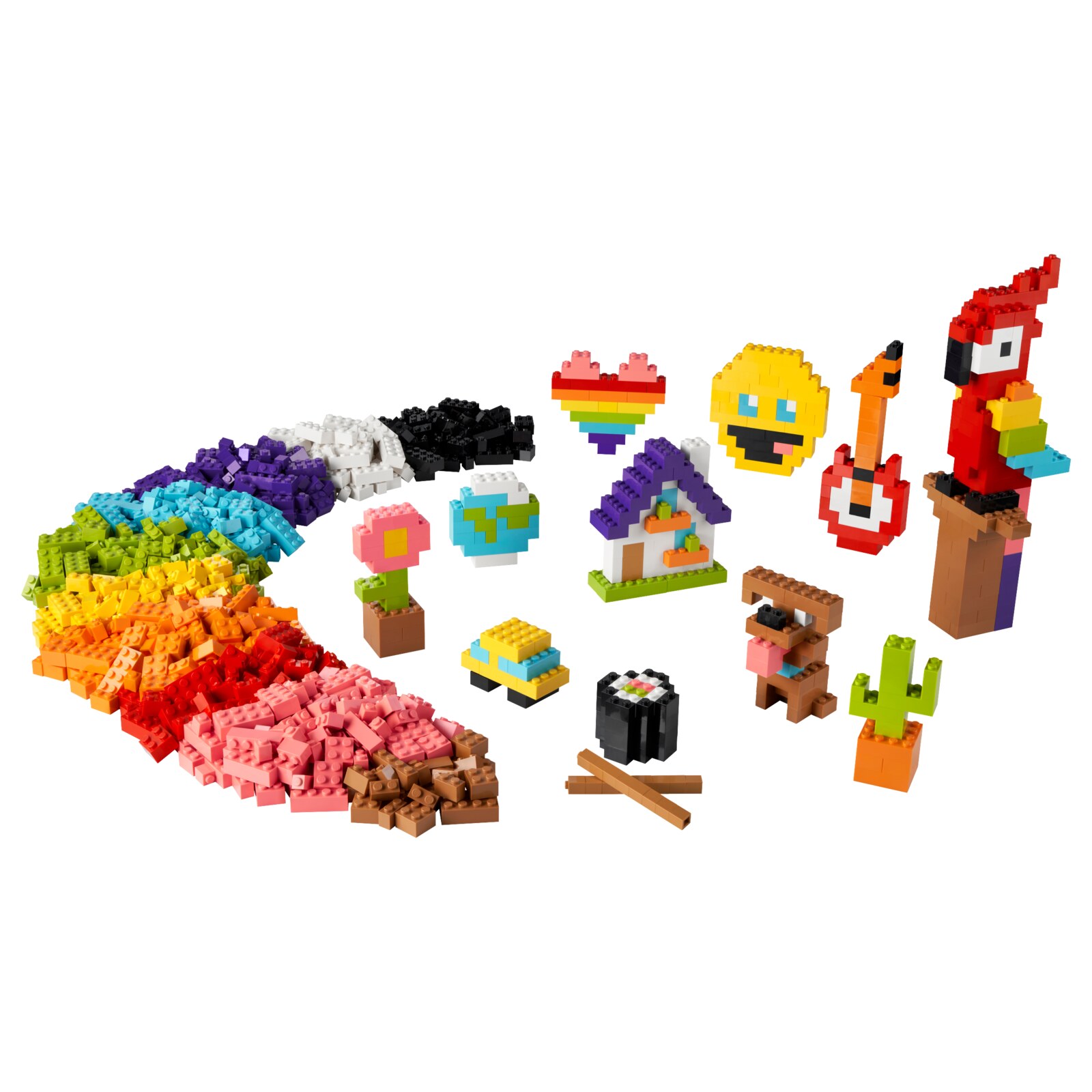 Конструктор LEGO Classic Много кубиков, 1000 деталей, 11030 тонкогубцы 160 мм изогнутые bartex профи 11030